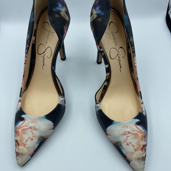Jessica Simpson Leather Floral Women’s Stiletto Pumps Heels Brand New Size 6 - Picture 2 of 7